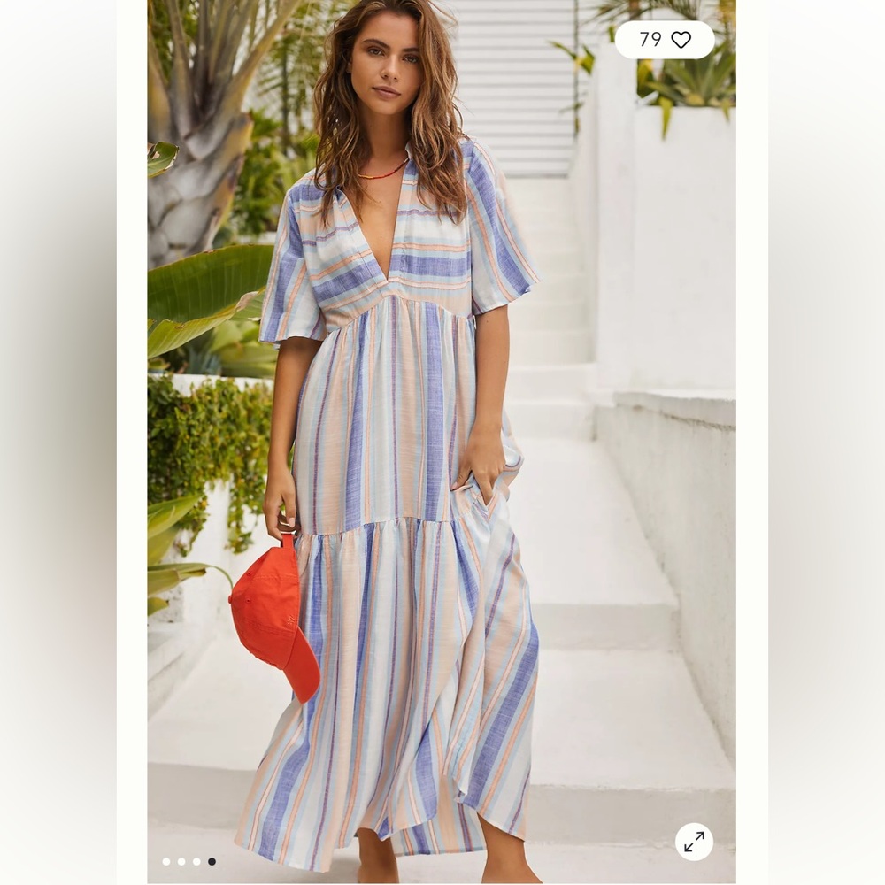 NWT Anthropologie The Kallie Flowy Maxi Dress